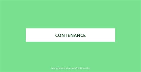 contenance synonyme